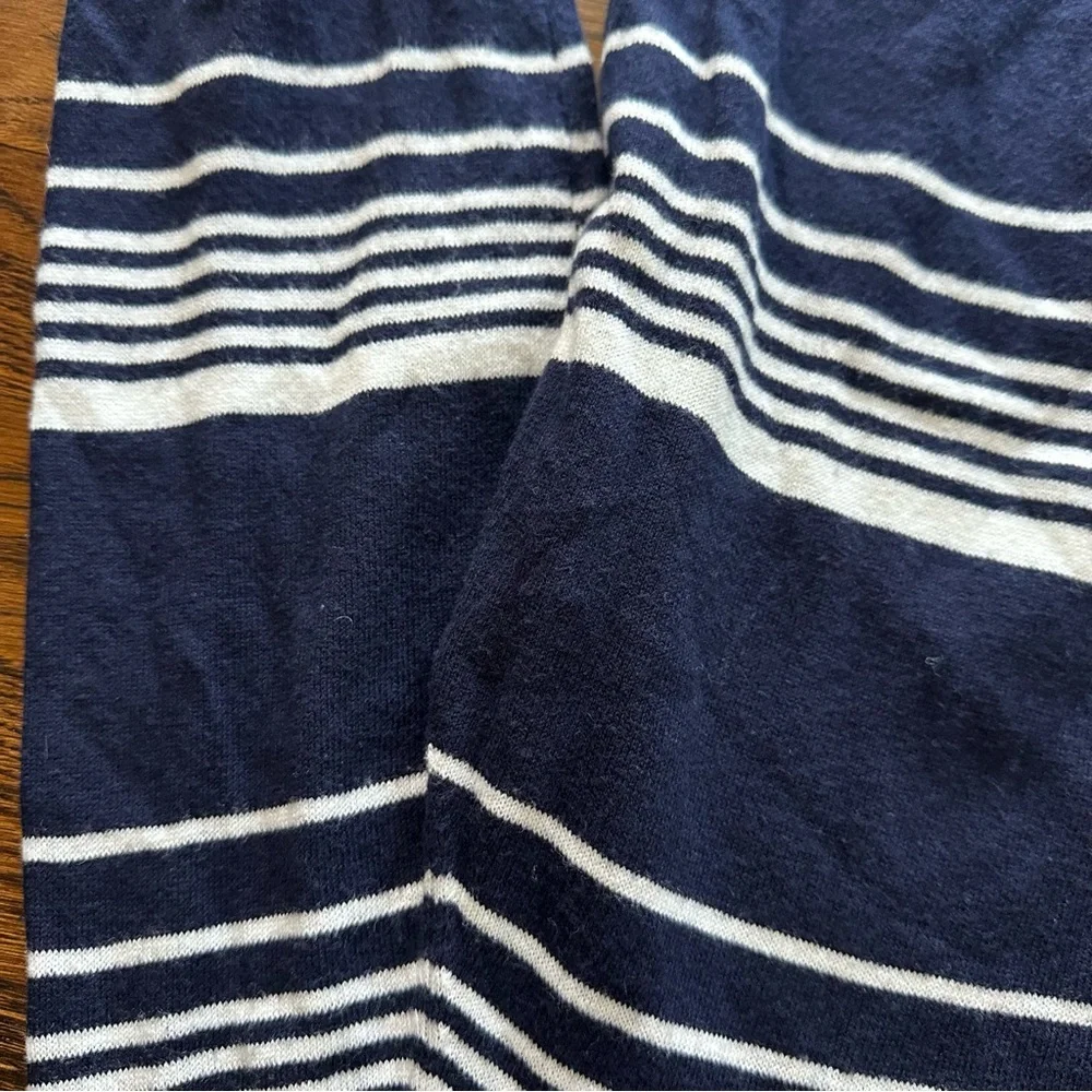 Halogen Navy White Striped Crewneck Sweater Women’s S